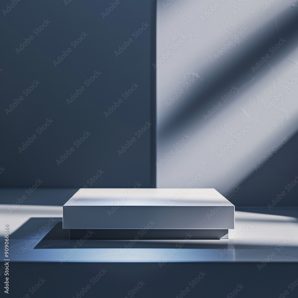 interior of a modern house with close up product display podium interior of a modern house with close up product display podium