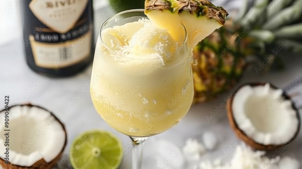 Refreshing Pineapple and Coconut Cocktail Refreshing Pineapple and Coconut Cocktail
