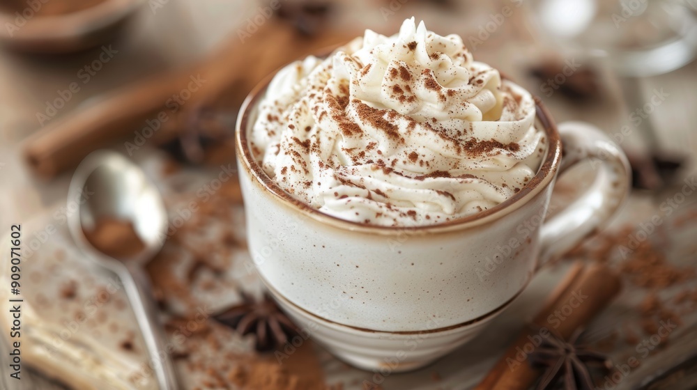 Indulgent Hot Chocolate with Whipped Cream and Cinnamon Sprinkle Delight Indulgent Hot Chocolate with Whipped Cream and Cinnamon Sprinkle Delight
