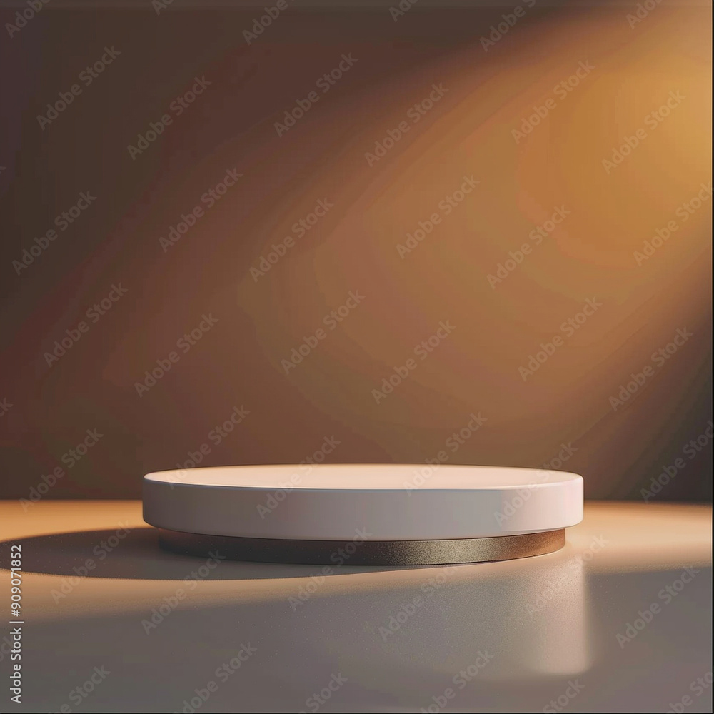 interior of a modern house with close up product display podium interior of a modern house with close up product display podium