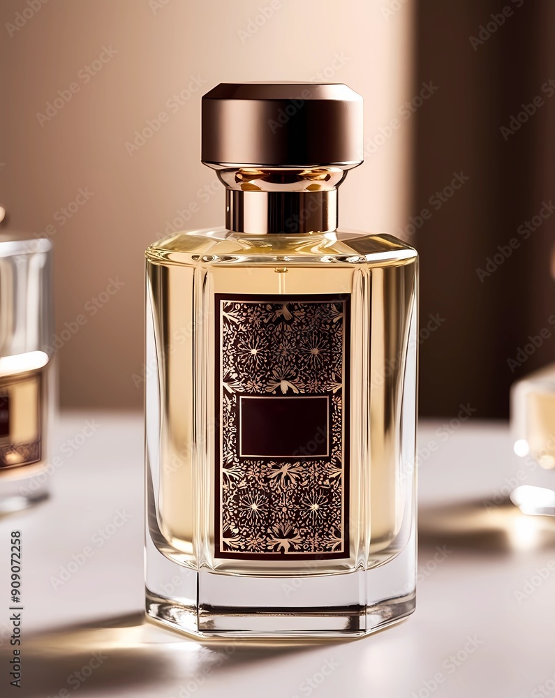 Luxurious Hexagonal Perfume Bottle with Intricate Gold Pattern
Luxurious Hexagonal Perfume Bottle with Intricate Gold Pattern