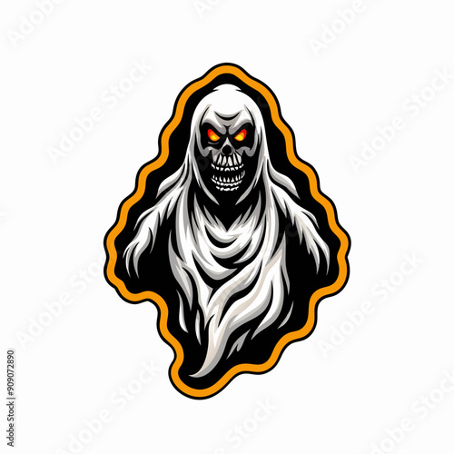 A spooky specter with a ghostly, transparent form.