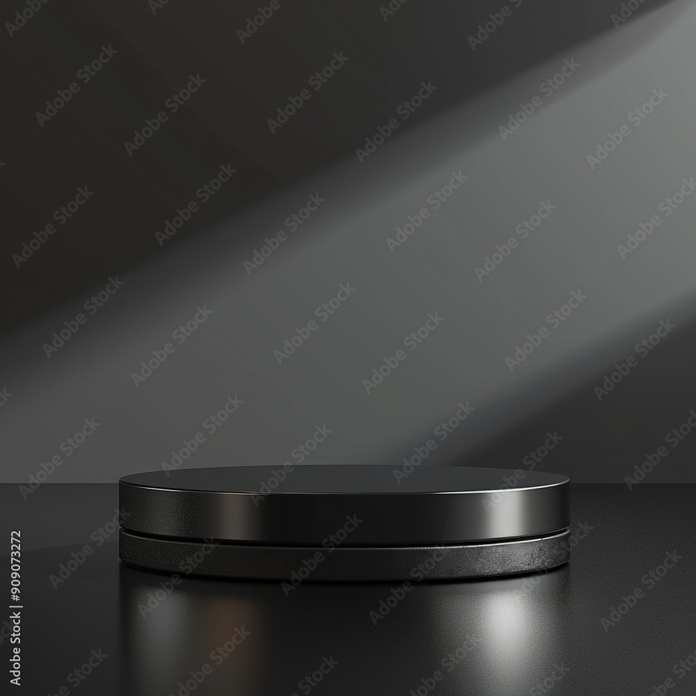 interior of a modern house with close up product display podium interior of a modern house with close up product display podium