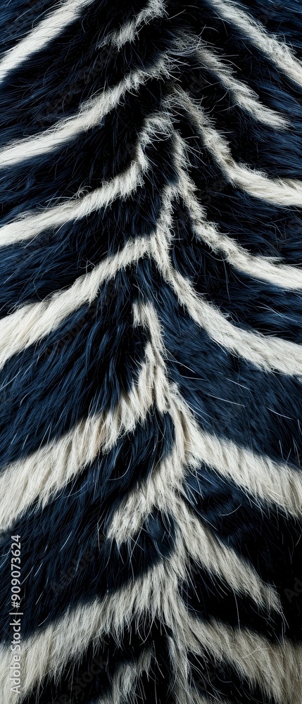 A zebra's tail is shown in black and white A zebra's tail is shown in black and white