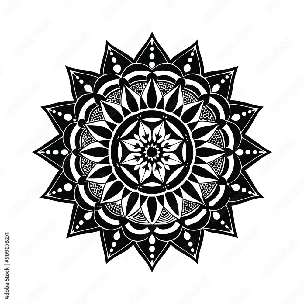 silhouette black vector mandala silhouette black vector mandala