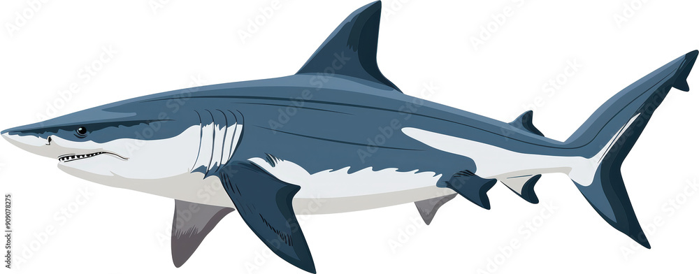 Naklejka premium Great white shark
