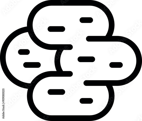Simple black and white icon representing the python programming language, often used in software development