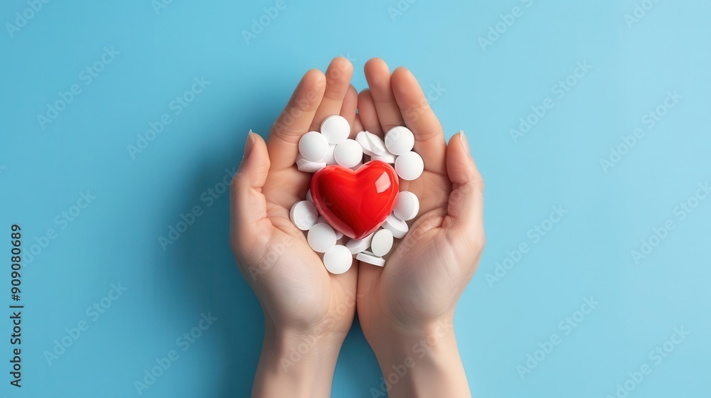 A person taking medication for a heart condition A person taking medication for a heart condition
