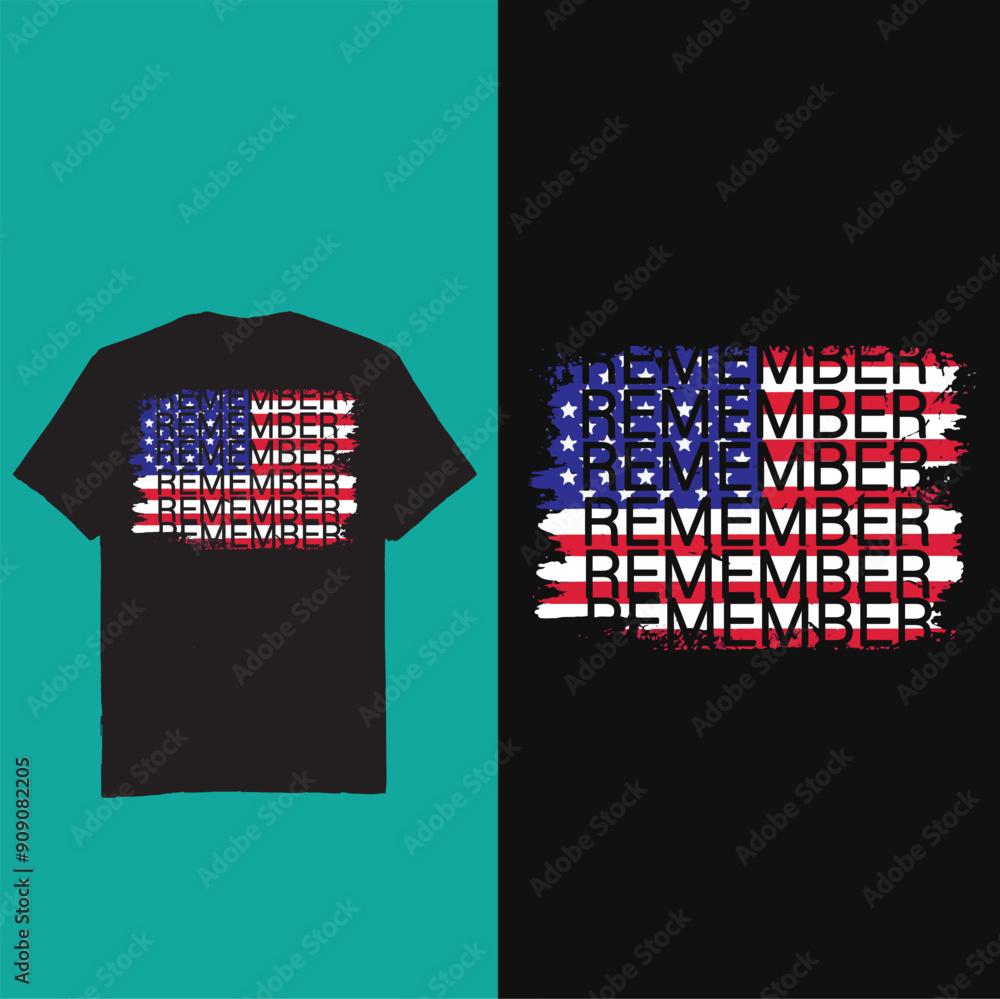 Remember United states - Flag t shirt design vector Remember United states - Flag t shirt design vector