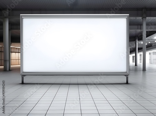 Modern Indoor Advertising Display in Spacious Setting