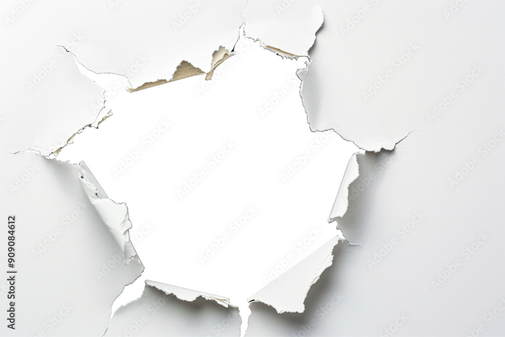 Torn paper with hole Torn paper with hole