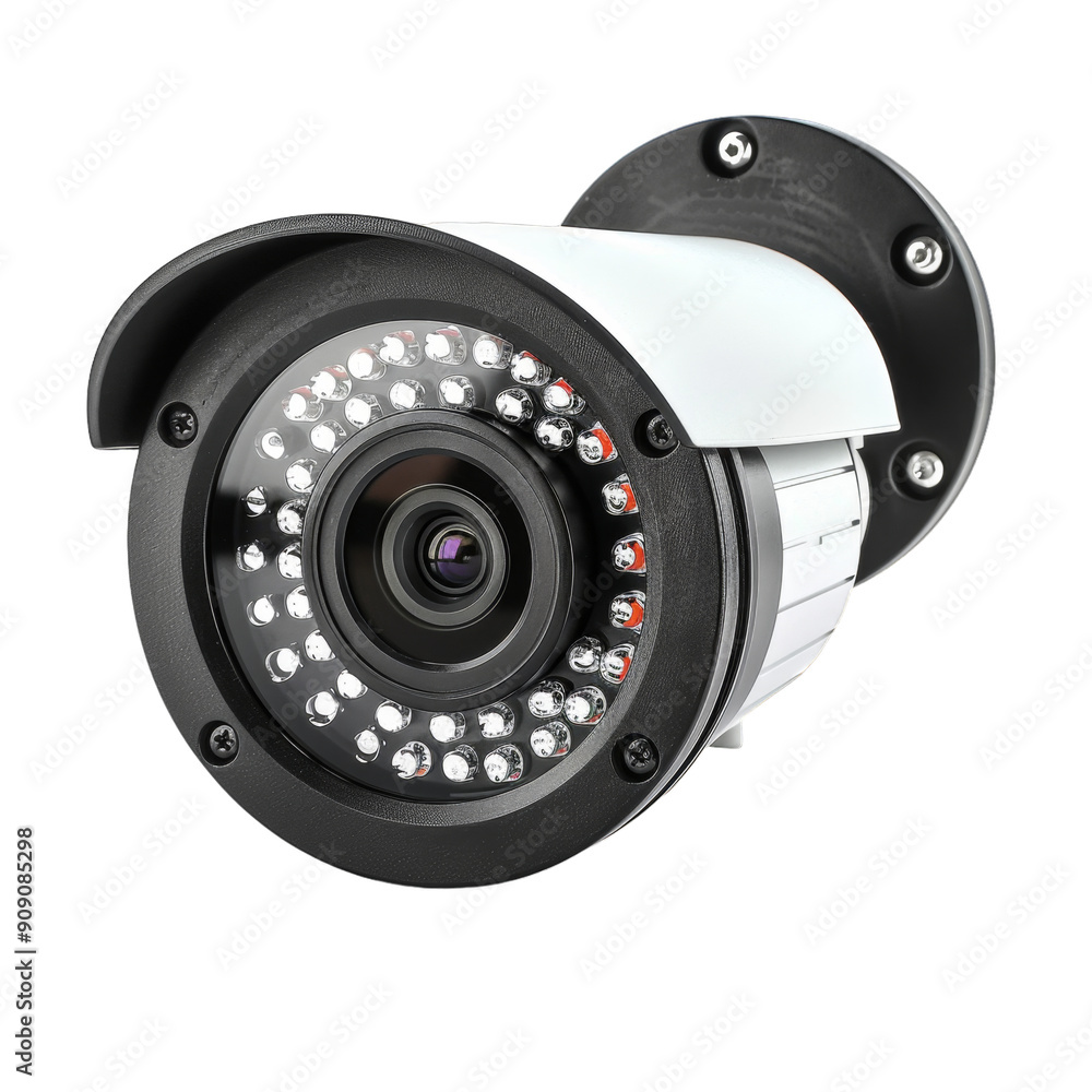 Wall CCTV, security camera on transparent background Wall CCTV, security camera on transparent background