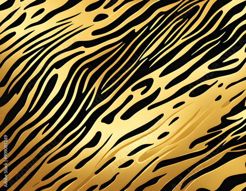 Pattern with tiger stripes. Abstract animal print. Vector illustration background.