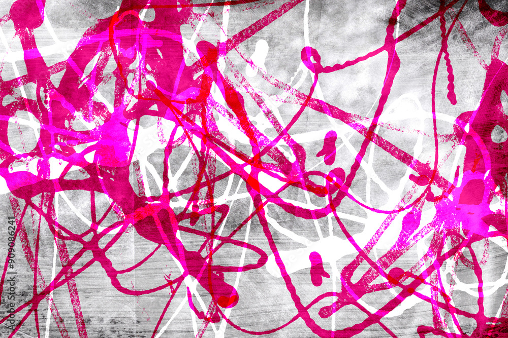 pink splitter and white paint on paper pink splitter and white paint on paper