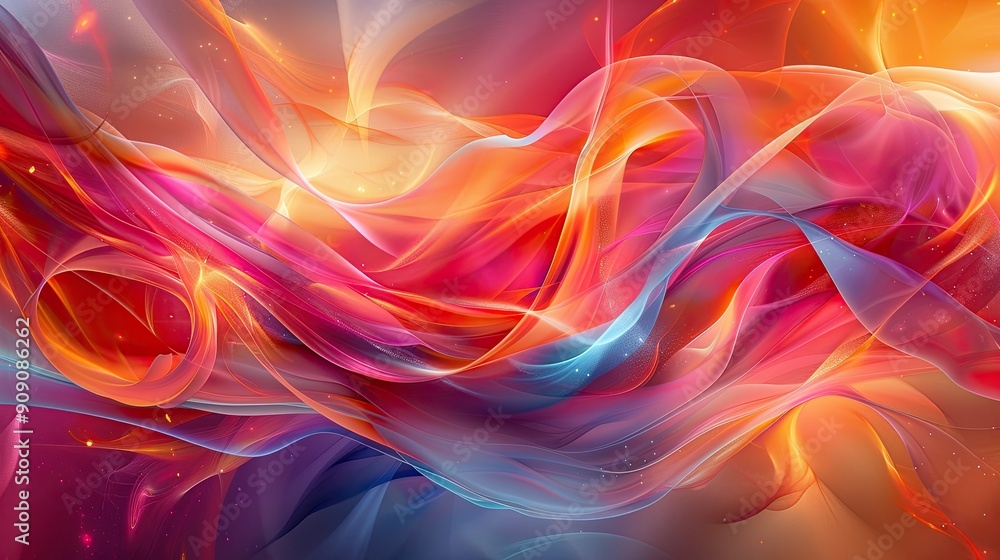 A dynamic abstract digital design with bright, swirling colors and fluid shapes A dynamic abstract digital design with bright, swirling colors and fluid shapes
