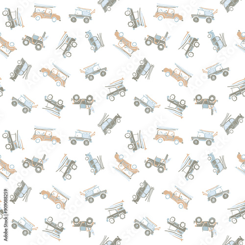 Print, pattern, icon, vector, illustration, design, seamless, drawing, print, graphic, textile, auto, traffic, fabric, repeat, kid, nursery, publication, hand drawn, van, vehicle, wrapping, artwork, 