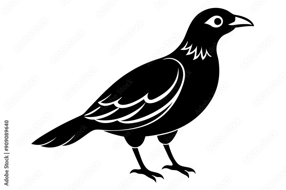 Obraz premium A Cute bird vector art in white background illustration.