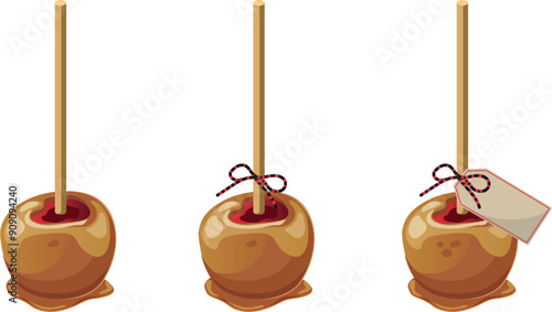 Caramel candy apple set