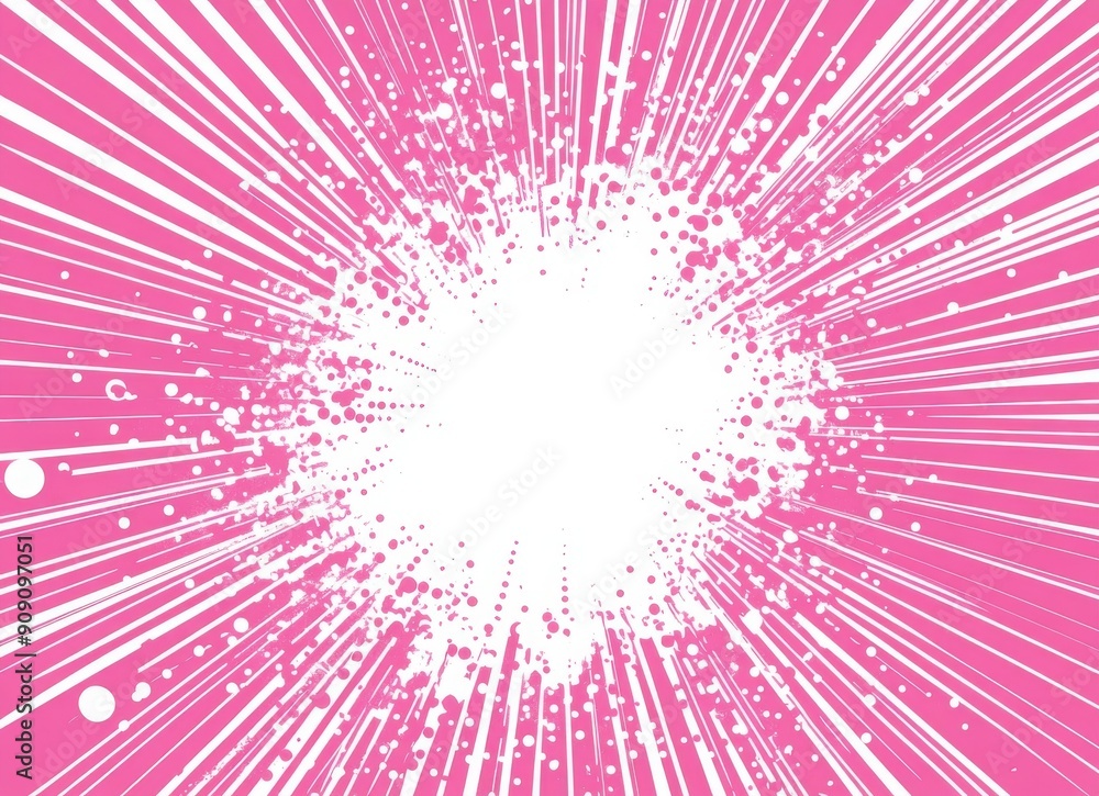 pink vector background with white halftone explosion, pink vector background with white halftone explosion,