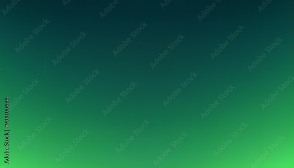 Obraz premium A smooth gradient transitioning from dark green to light green, creating a calming and serene background effect.
