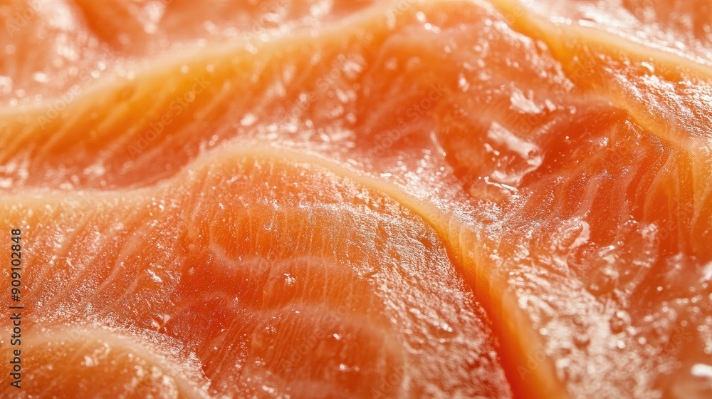 Natural salmon fillet texture, close-up shot highlighting the tender, pink flesh and intricate grain patterns Natural salmon fillet texture, close-up shot highlighting the tender, pink flesh and intricate grain patterns