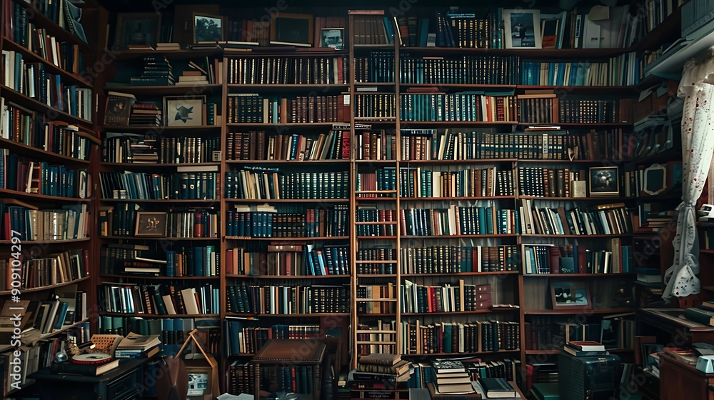 Library bookshelf Library bookshelf