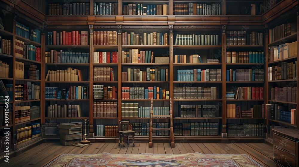 Library bookshelf Library bookshelf