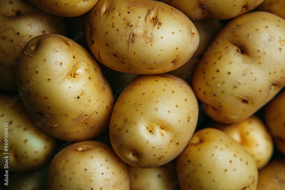 Fresh Potatoes Abundance Top View Fresh Potatoes Abundance Top View