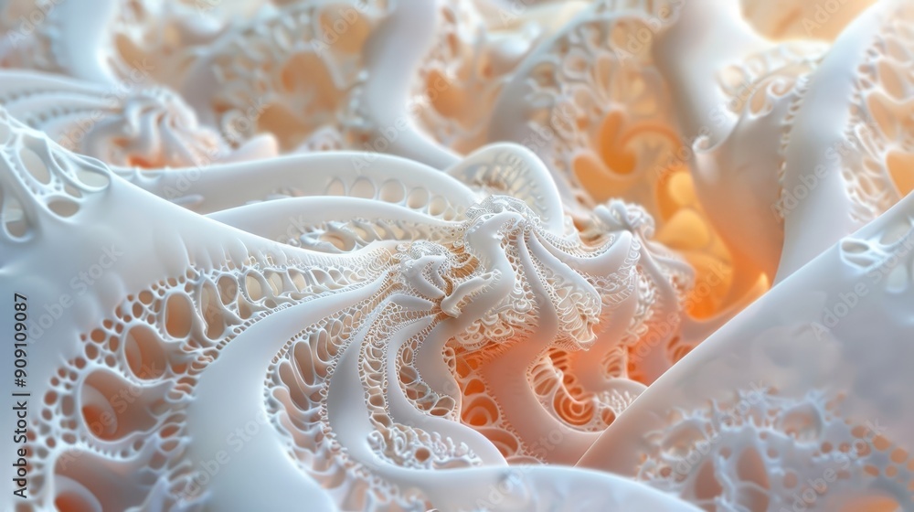 Intricate lace pattern with delicate details and soft colors Intricate lace pattern with delicate details and soft colors