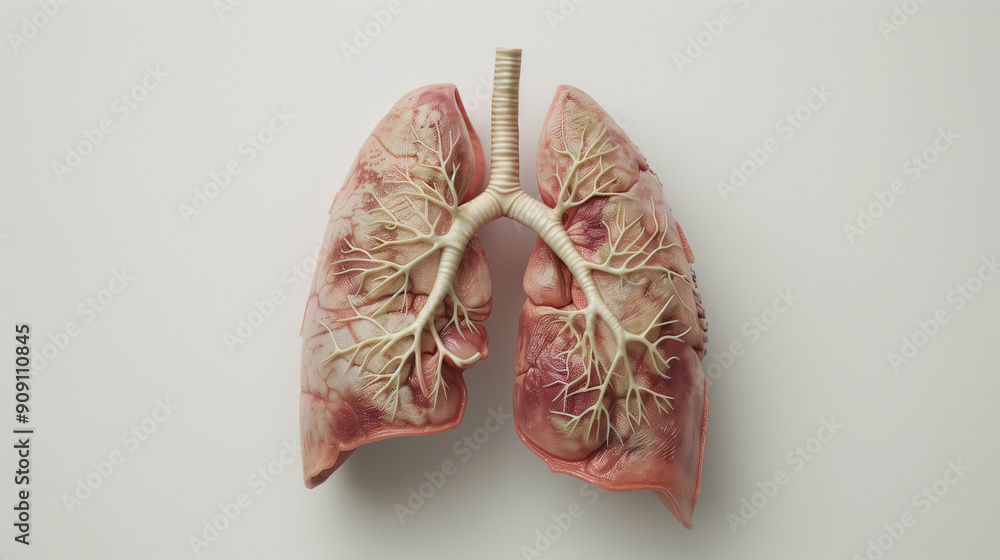 Fototapeta premium Human lung model. Pulmonology and healthy lungs concept.