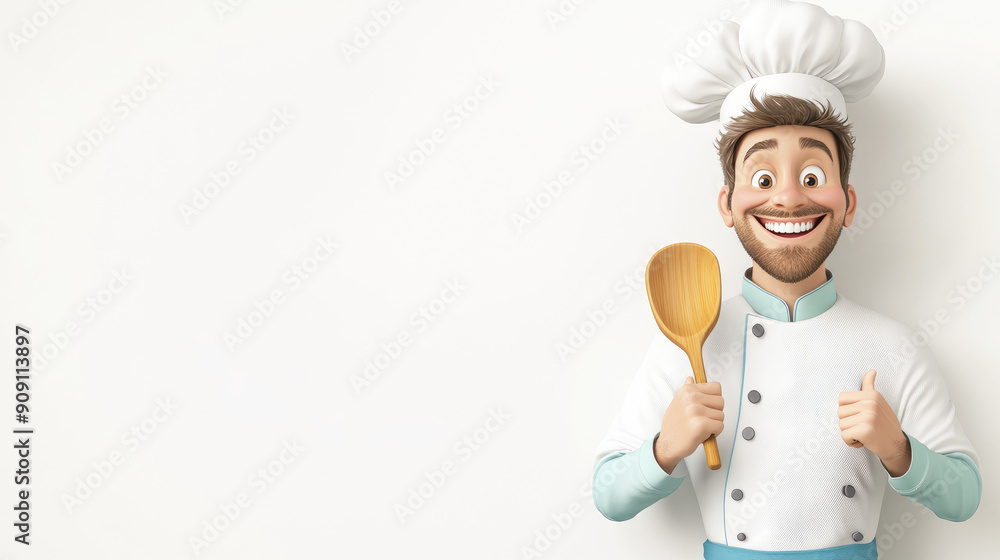 3D illustration of a joyful chef in a vibrant kitchen, showcasing culinary creativity. Perfect for food-related projects, menus, or cooking blogs. 3D illustration of a joyful chef in a vibrant kitchen, showcasing culinary creativity. Perfect for food-related projects, menus, or cooking blogs.