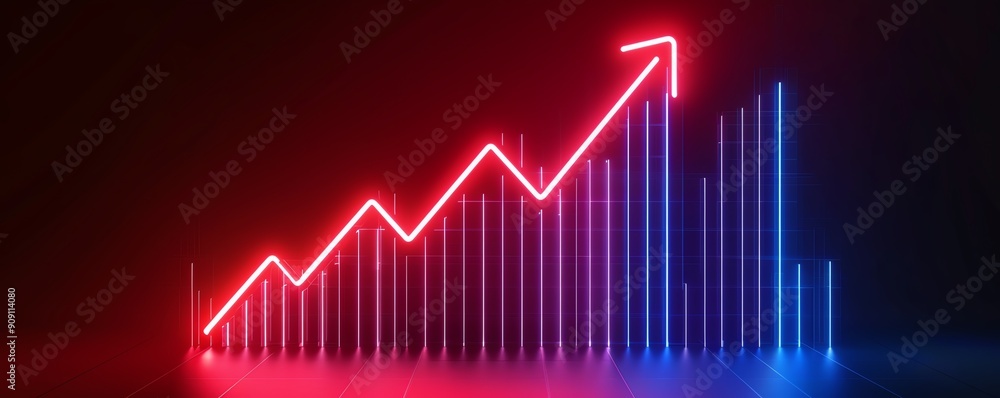 Business losses, holographic price fall, futuristic economic downturn, digital neon design, flat design illustration. selective focus on foreground, copy space for text, ultra HD, Business losses, holographic price fall, futuristic economic downturn, digital neon design, flat design illustration. selective focus on foreground, copy space for text, ultra HD,