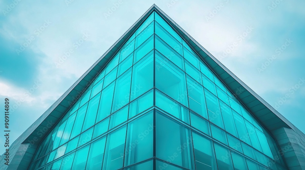 Modern Glass Building with Blue Tint Modern Glass Building with Blue Tint