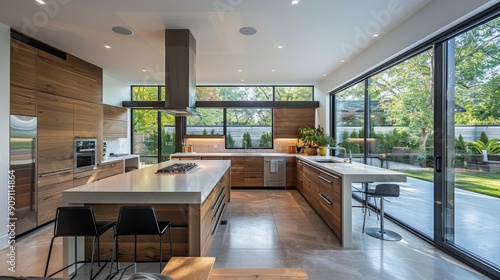 Wallpaper Mural Stylish Minimalist Kitchen with Modern Cabinetry and Open Layout Torontodigital.ca