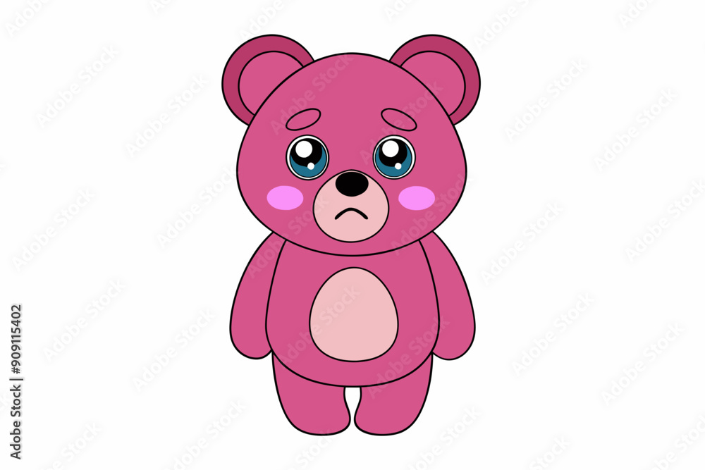 Bear Vector Illustration - Kawaii, Linocut, Cartoon, Clipart, and Line Art Design Bear Vector Illustration - Kawaii, Linocut, Cartoon, Clipart, and Line Art Design