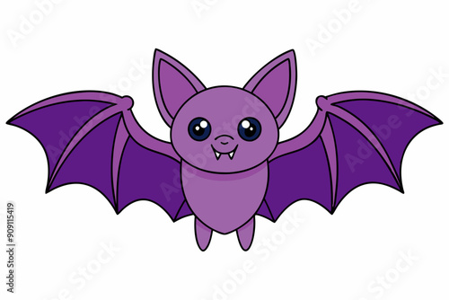 Bat Vector Illustration | Linocut, Kawaii, Cartoon, Clipart, and Line Art Designs