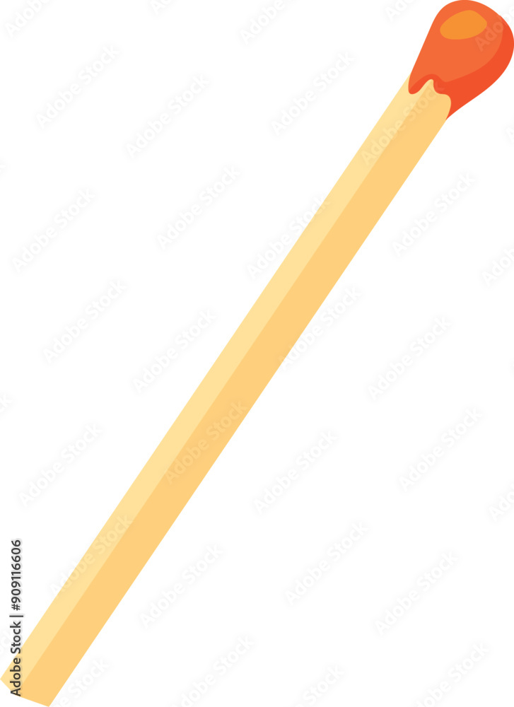 Wooden match stick cartoon icon. Flammable symbol Wooden match stick cartoon icon. Flammable symbol