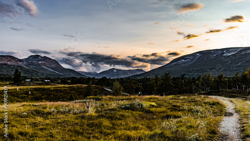 Scenic mountains in Norway, Trollheimen.