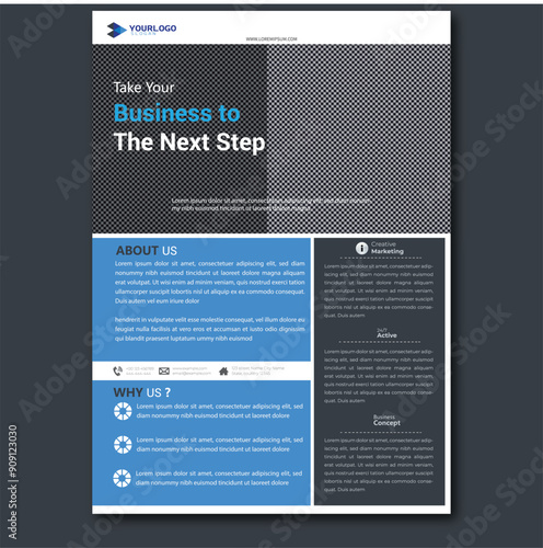 Corporate flyer design templet for business photo
