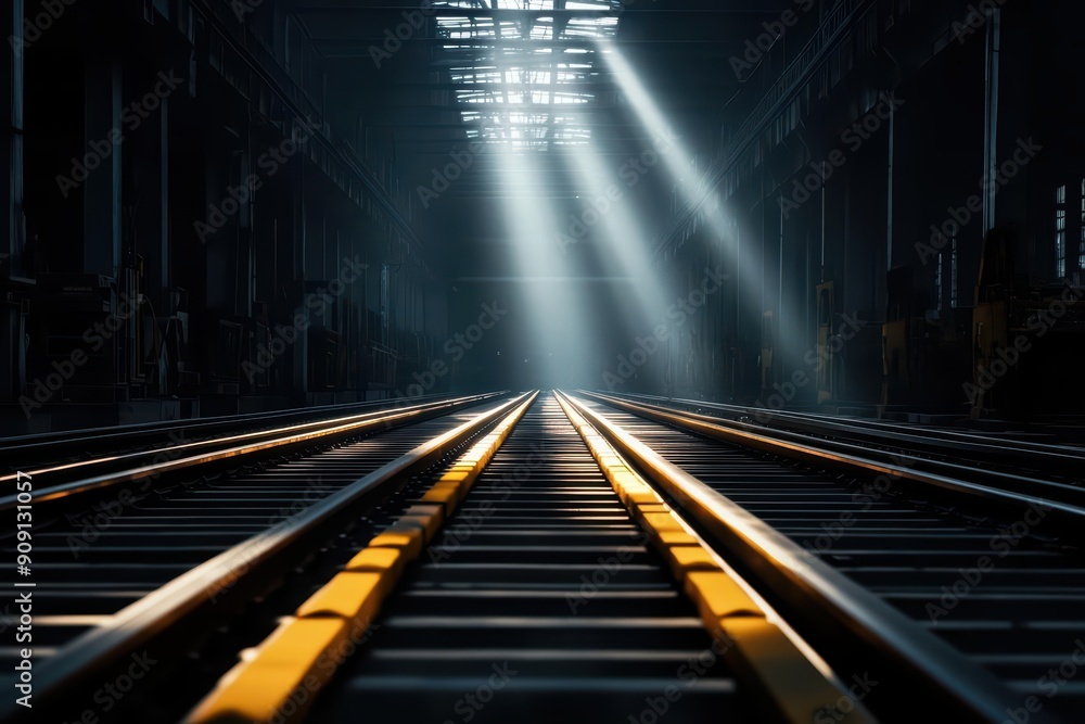 An ultramodern, supernatural scene visualizes the Production concept with sunlight filtering through stateoftheart assembly lines An ultramodern, supernatural scene visualizes the Production concept with sunlight filtering through stateoftheart assembly lines