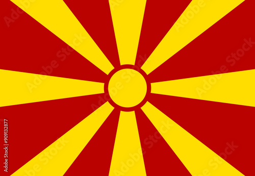 North Macedonia flag illustrator country flags