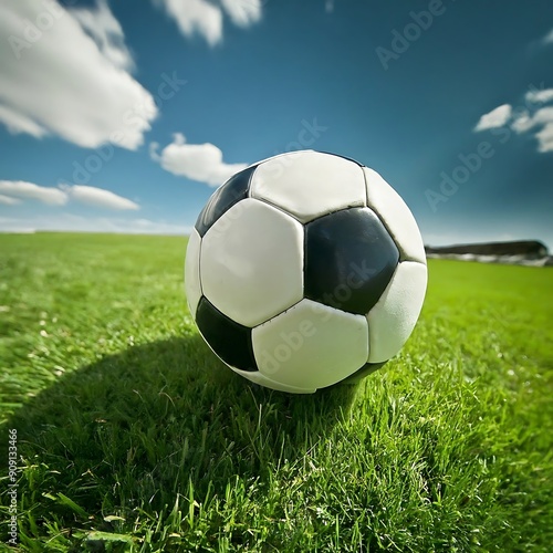 Close up shot of Soccer ball