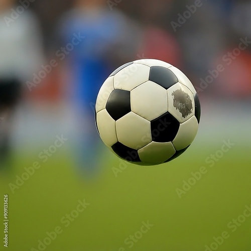 Close up shot of Soccer ball