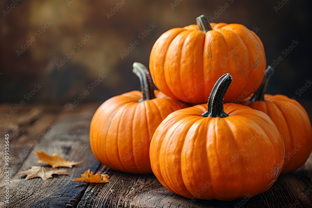 Autumn Harvest Pumpkins Arrangement on Rustic Wooden Table - Perfect for Halloween and Thanksgiving Design Autumn Harvest Pumpkins Arrangement on Rustic Wooden Table - Perfect for Halloween and Thanksgiving Design