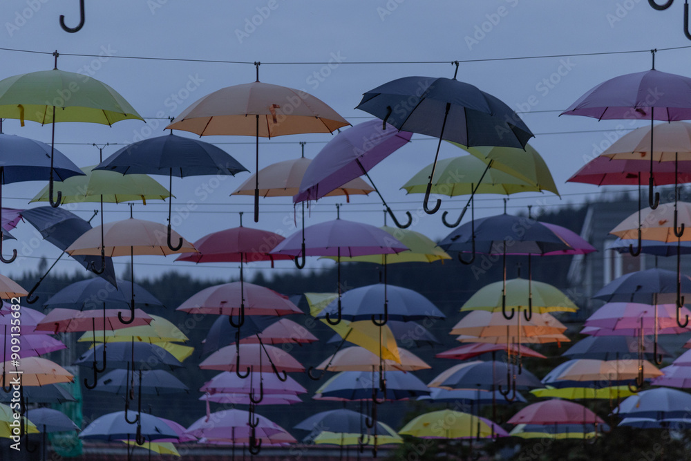 Flying umbrellas in Trondheim, Norway. Flying umbrellas in Trondheim, Norway.