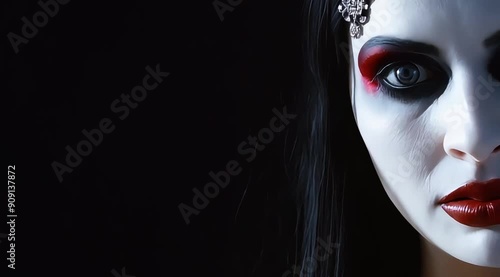 portrait of a woman with lips