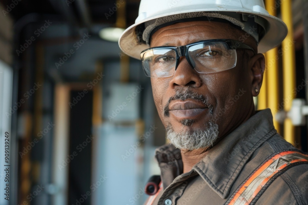 Portrait of a middle aged male plumber Portrait of a middle aged male plumber