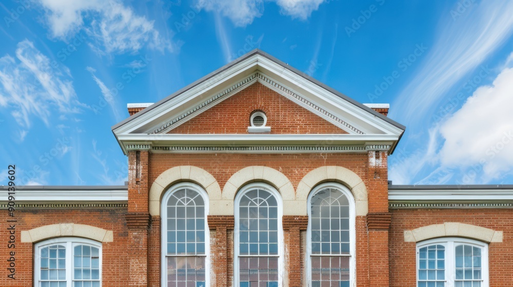 A historic school building with classic architectural features A historic school building with classic architectural features
