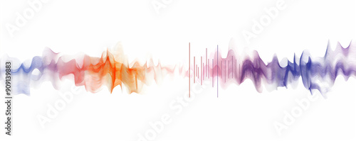 Simple single line drawing of an audio soundwave