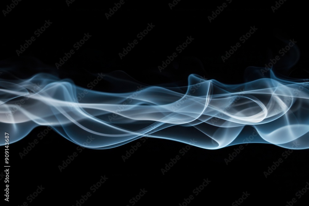 Obraz premium Smoke trails forming abstract patterns, experimental photography, with copy space